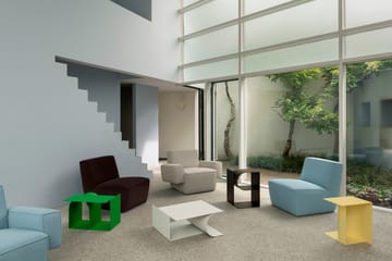 Hunk lounge fotel z podłokietnikami - Swan - Hem