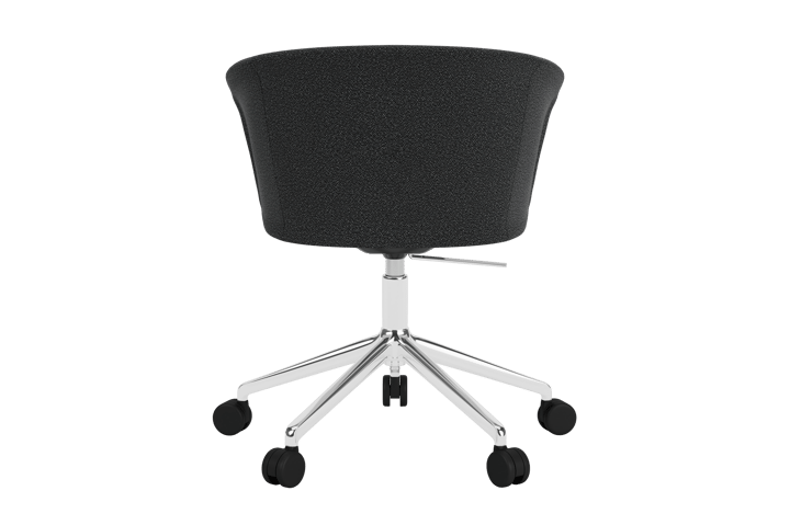 Kendo Swivel krzesło biurowe z 5 kółkami, Graphite-polished aluminium Hem