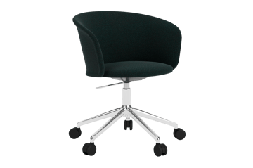 Kendo Swivel krzesło biurowe z 5 kółkami - Pine-polished aluminium - Hem