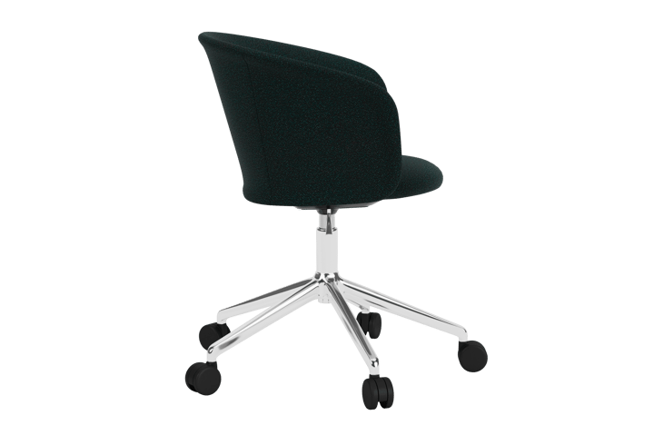 Kendo Swivel krzesło biurowe z 5 kółkami, Pine-polished aluminium Hem