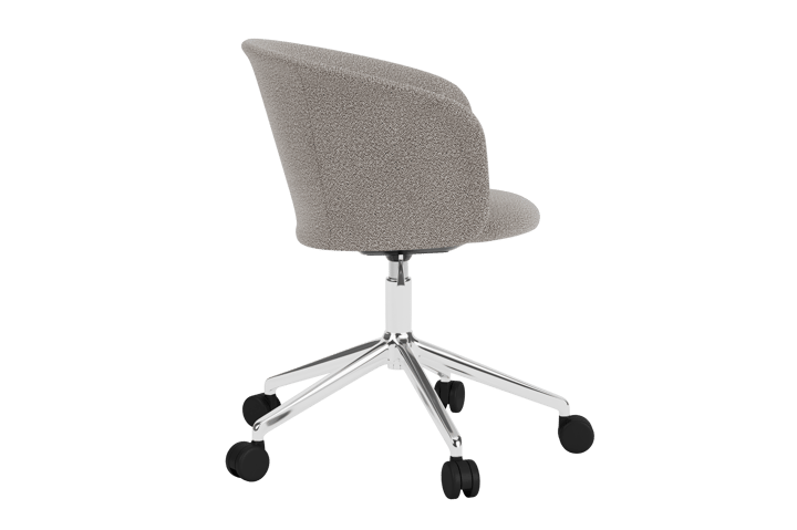 Kendo Swivel krzesło biurowe z 5 kółkami, Porcelain-polished aluminium Hem