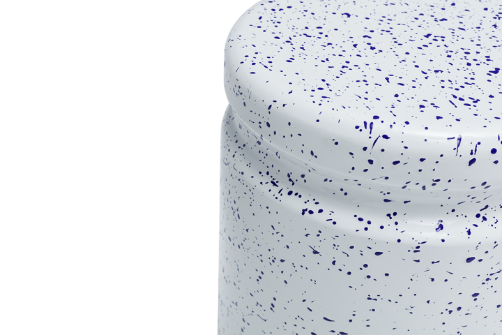Last stołek Ø32x44 cm, White-blue splatter Hem