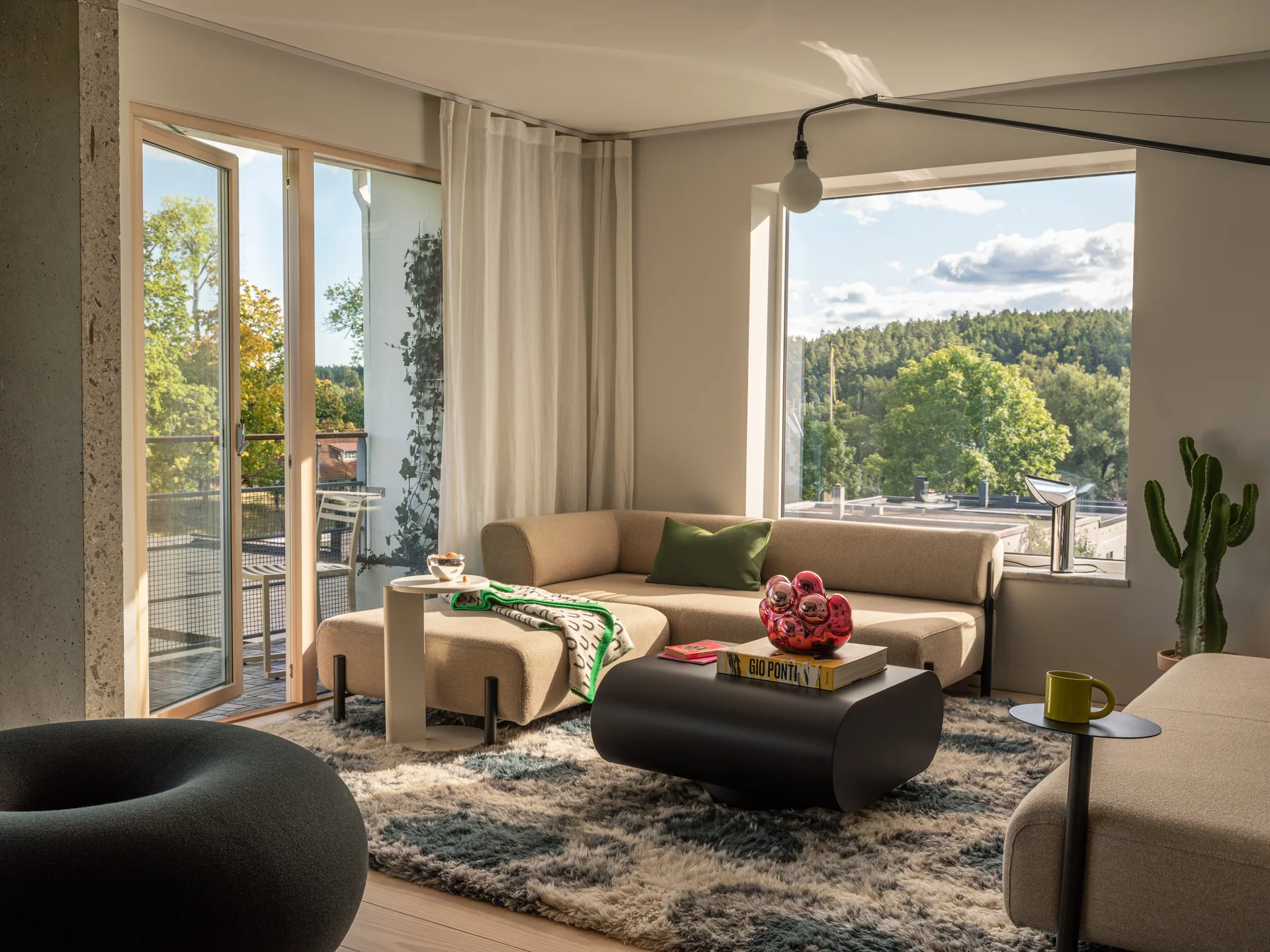 Lolly stolik boczny 56 cm, Cream matte Hem