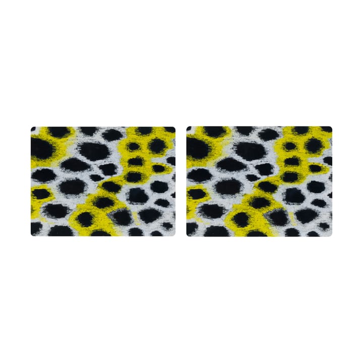 Monster podkładka na stół 30x40 cm 2 szt. - White-yellow-black - Hem