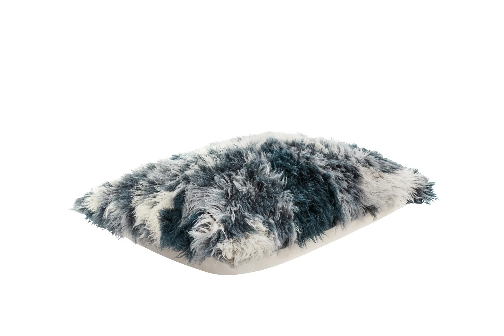 Monster poduszka Large 40x60 cm, Dark teal-off white Hem