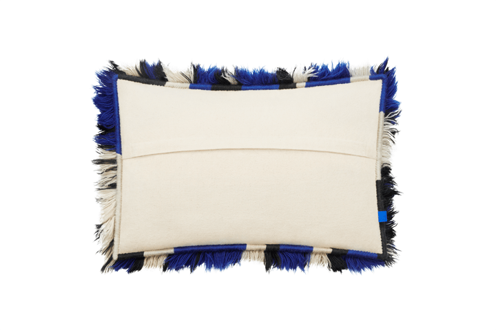 Monster poduszka Large 40x60 cm, Ultramarine blue-off white Hem