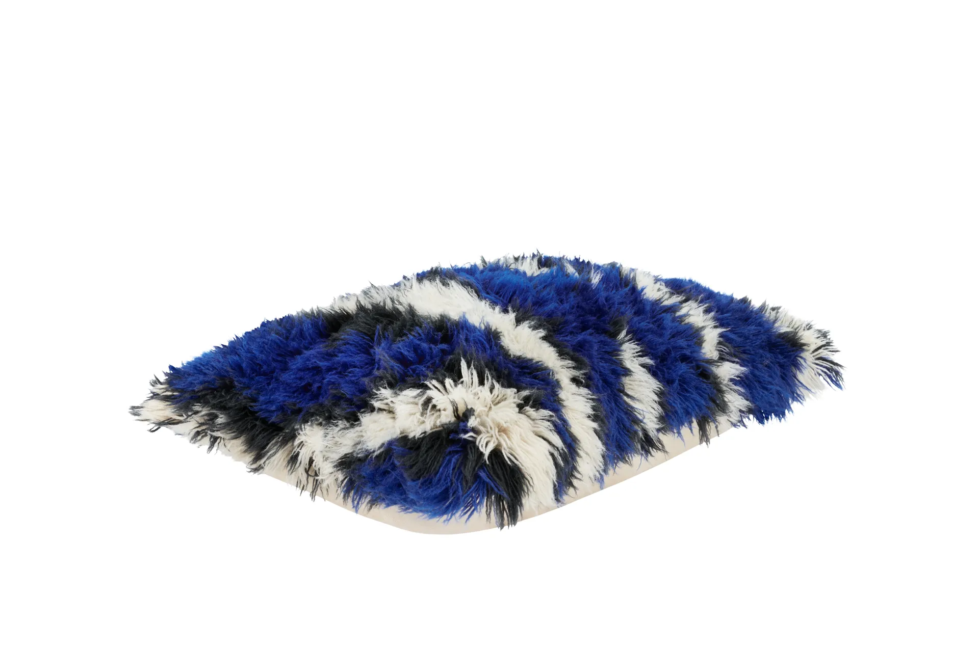 Monster poduszka Large 40x60 cm, Ultramarine blue-off white Hem