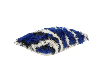 Monster poduszka Large 40x60 cm - Ultramarine blue-off white - Hem