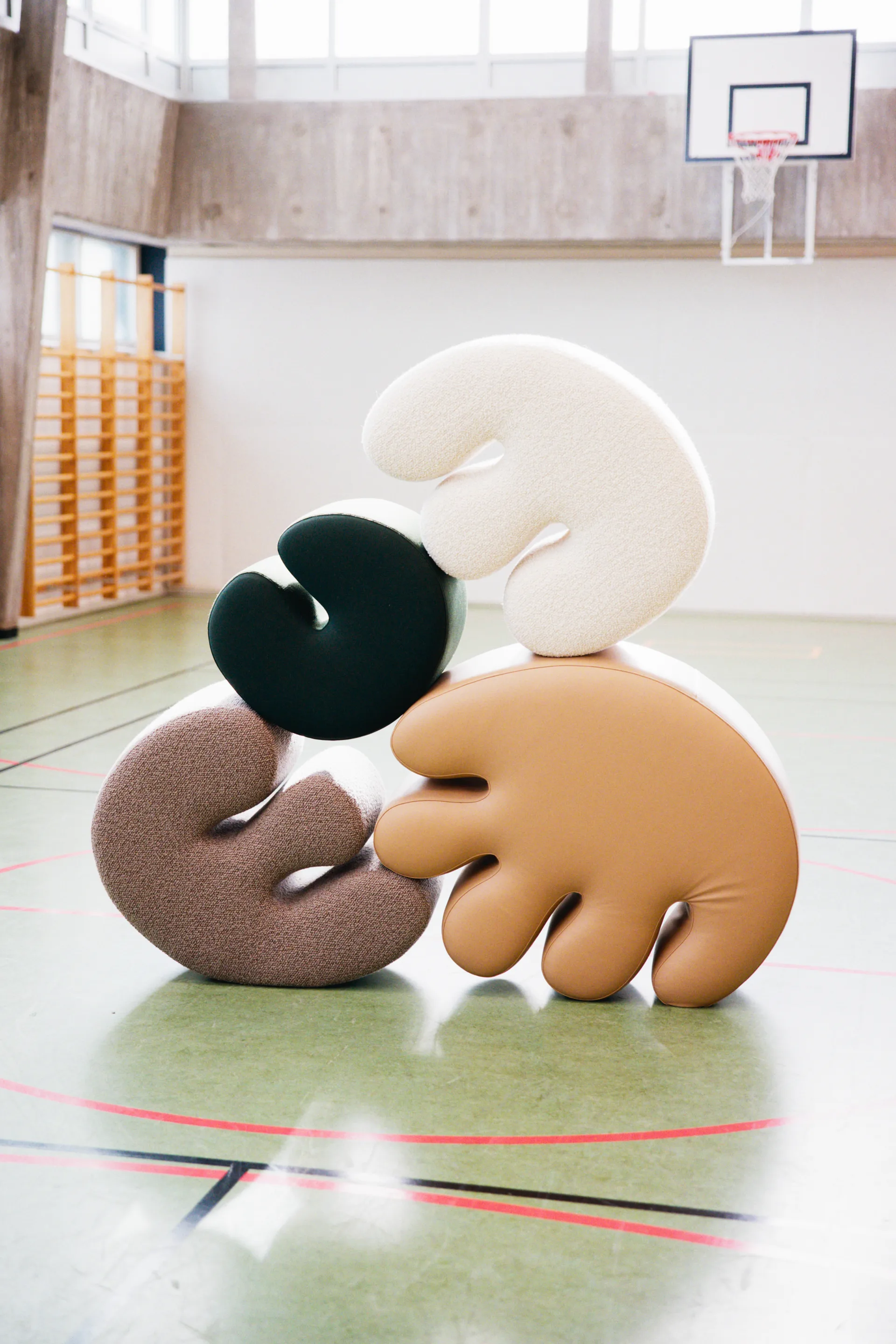 Palma pufa Small 58x65 cm, Pebble Hem