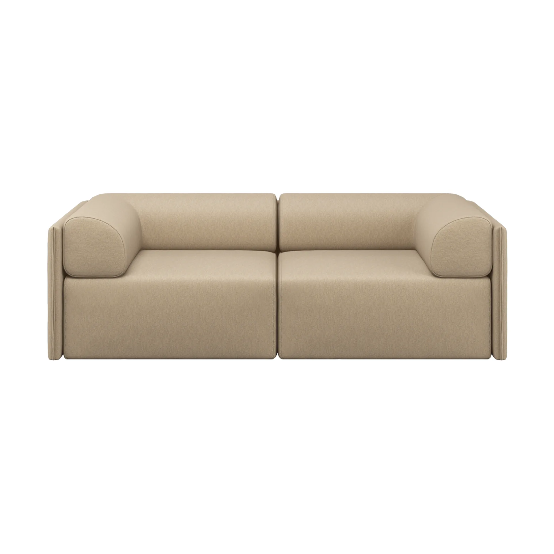 Palo Block 2-osobowa sofa z podłokietnikami Low 200 cm, Beige Hem