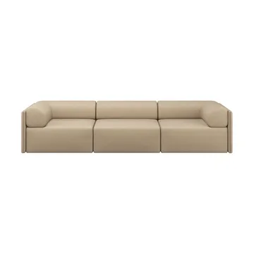 Palo Block 3-osobowa sofa z podłokietnikami Low 295 cm - Beige - Hem