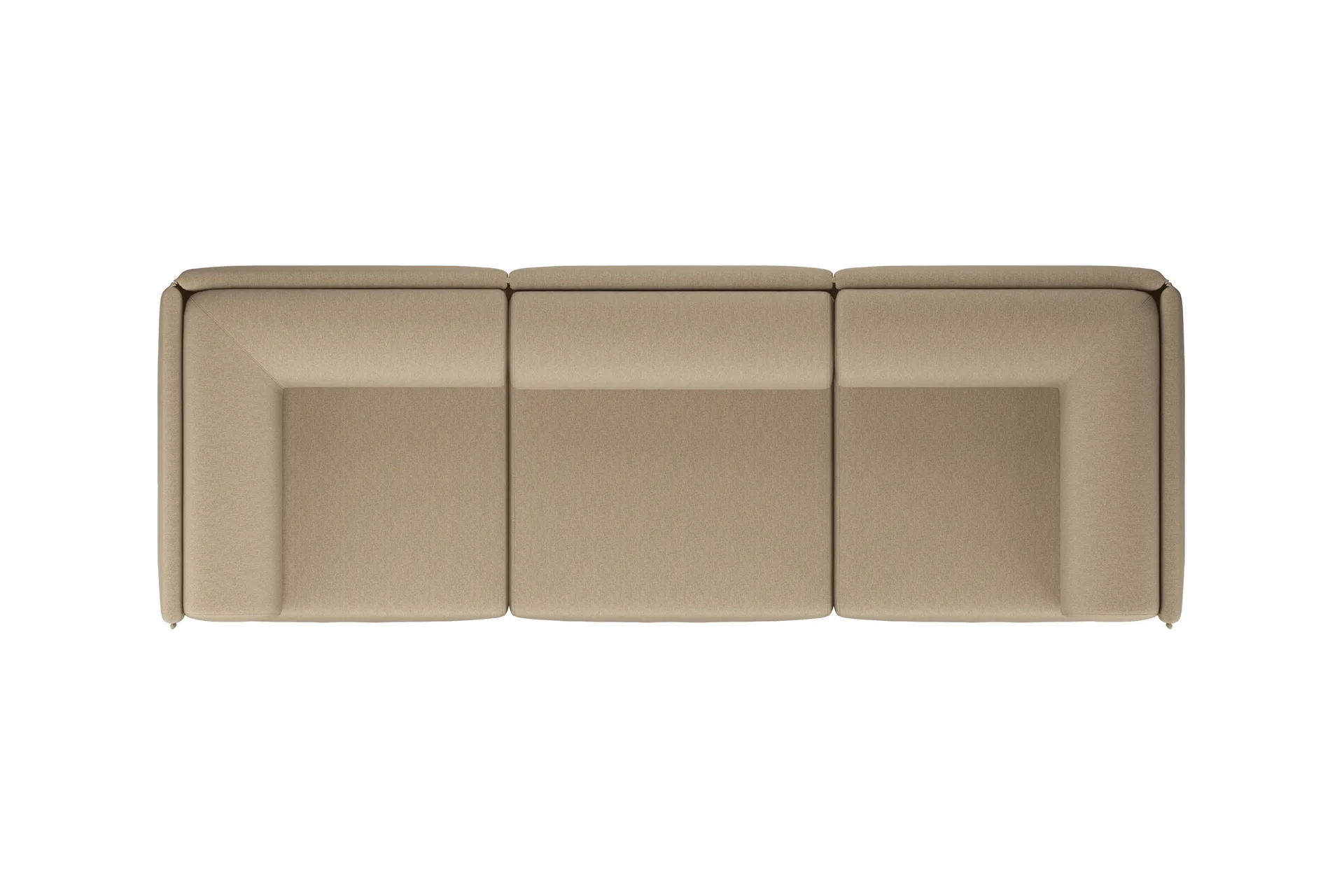 Palo Block 3-osobowa sofa z podłokietnikami Low 295 cm, Beige Hem