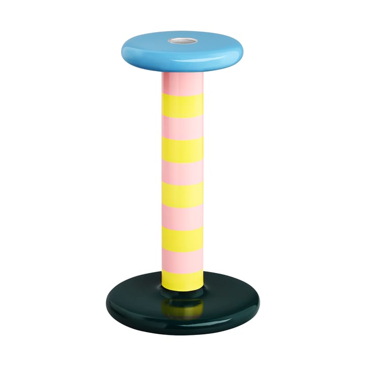 Pesa świecznik High 23 cm - Pink-sulfur yellow stripe - Hem