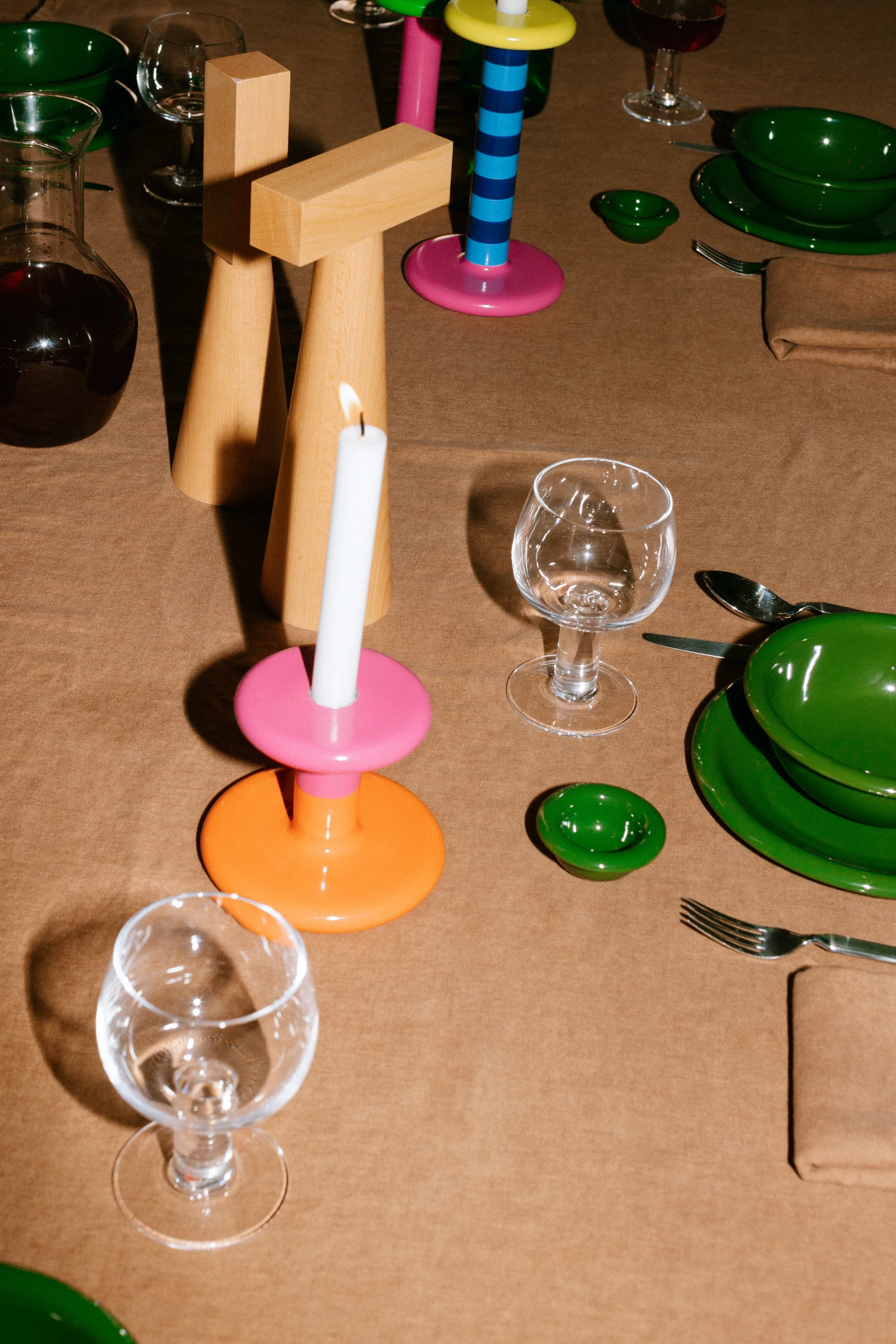 Pesa świecznik Low 11 cm, Magenta-orange Hem