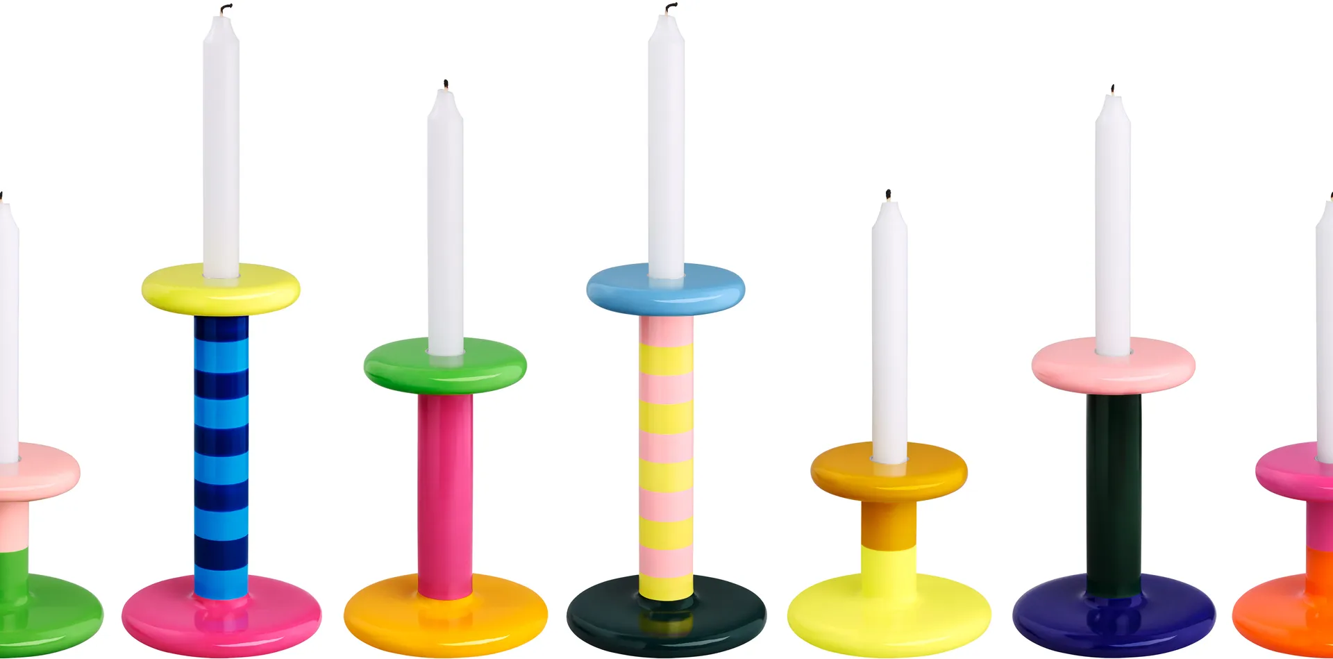 Pesa świecznik Low 11 cm, Pink-green Hem