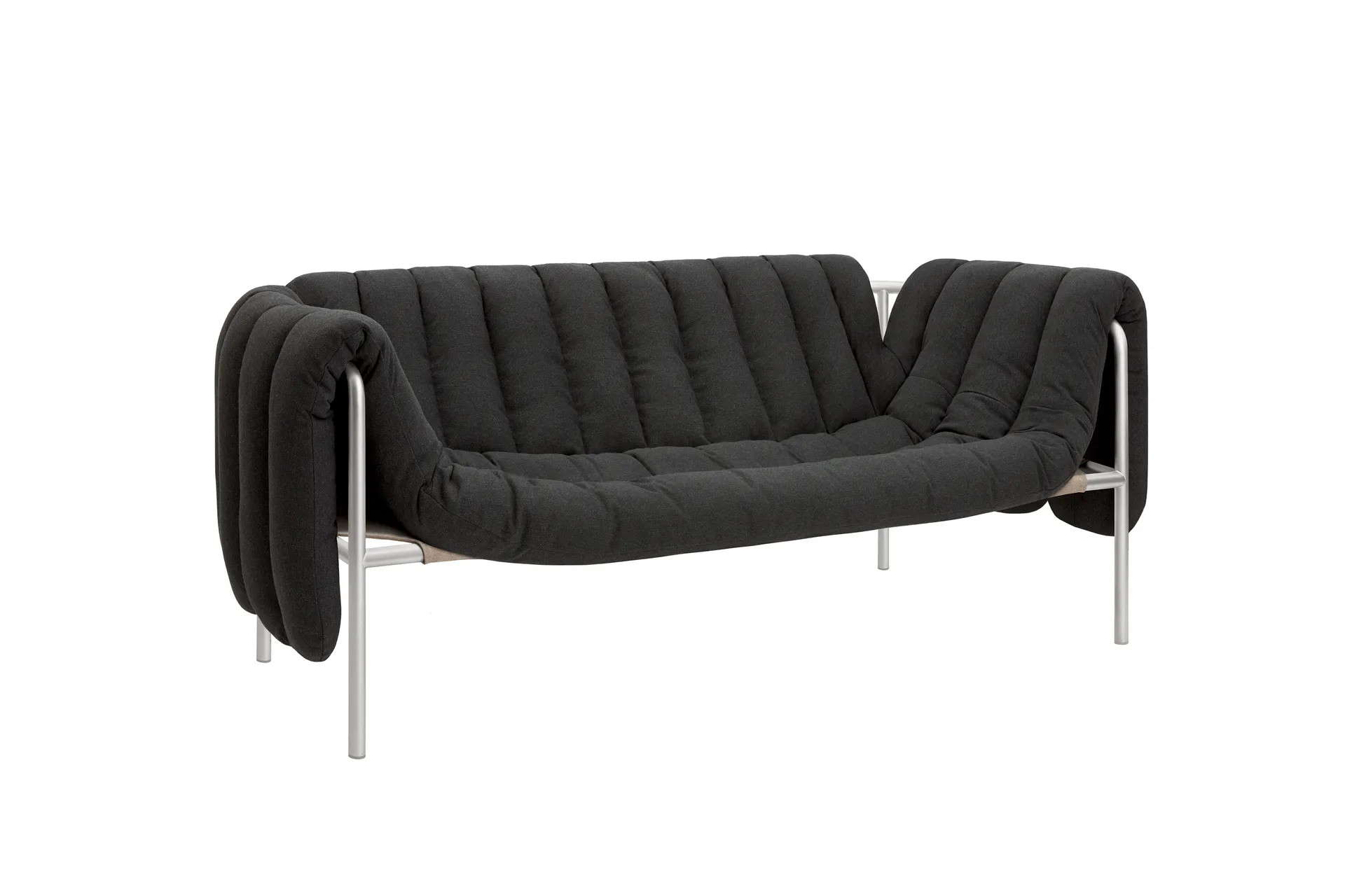 Puffy 2,5-osobowa sofa 205 cm, Anthracite-stal nierdzewna Hem