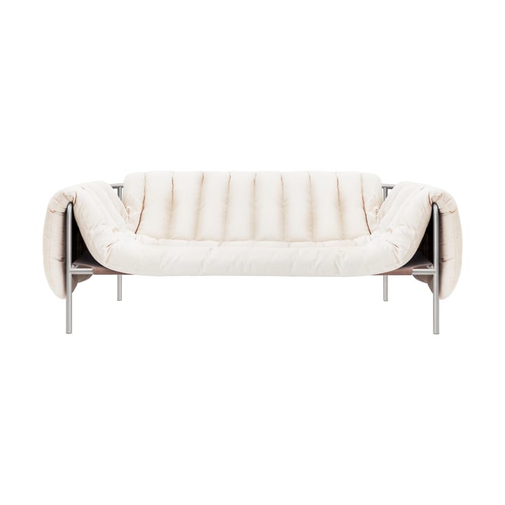 Puffy 2,5-osobowa sofa 205 cm - Natural-stal nierdzewna - Hem