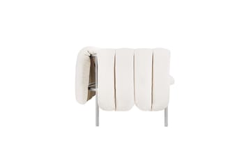 Puffy 2,5-osobowa sofa 205 cm - Natural-stal nierdzewna - Hem