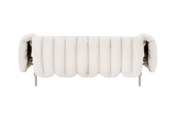 Puffy 2,5-osobowa sofa 205 cm - Natural-stal nierdzewna - Hem