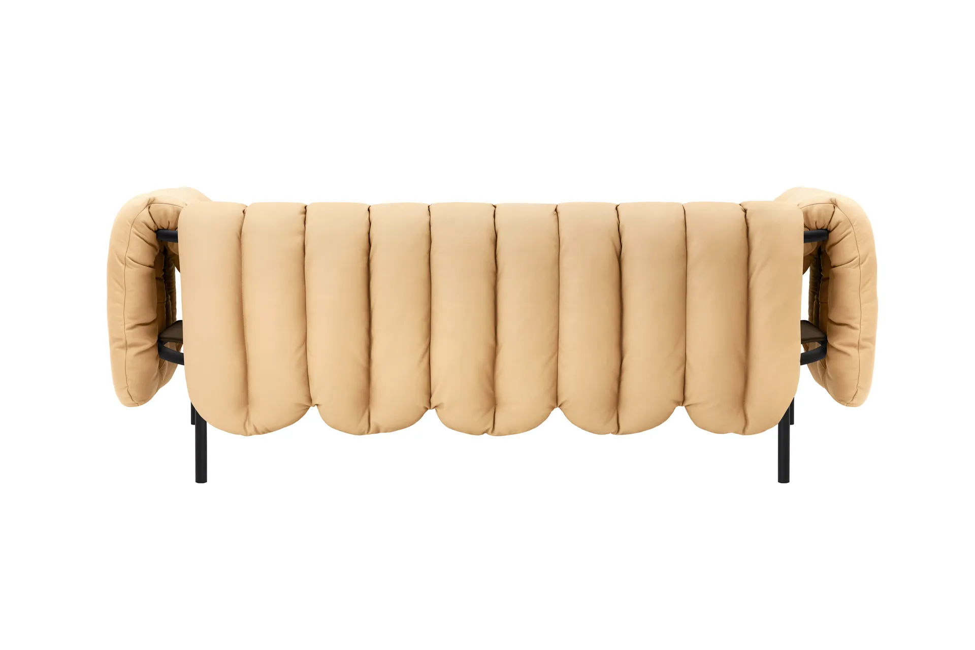 Puffy 2,5-osobowa sofa 205 cm, Sand leather-black grey Hem