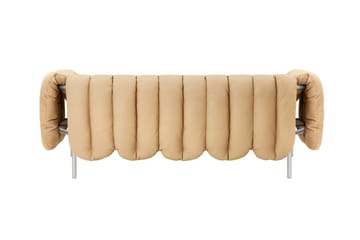 Puffy 2,5-osobowa sofa 205 cm - Sand leather-stal nierdzewna - Hem