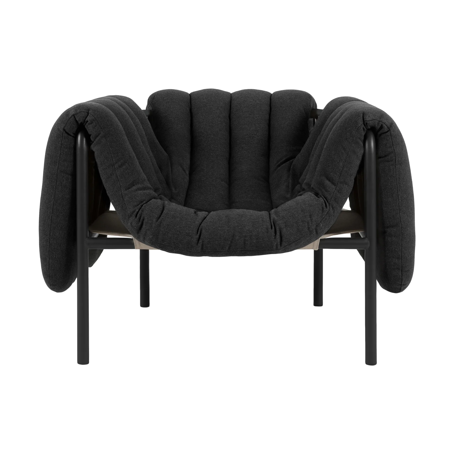 Puffy lounge fotel, Anthracite-black grey Hem