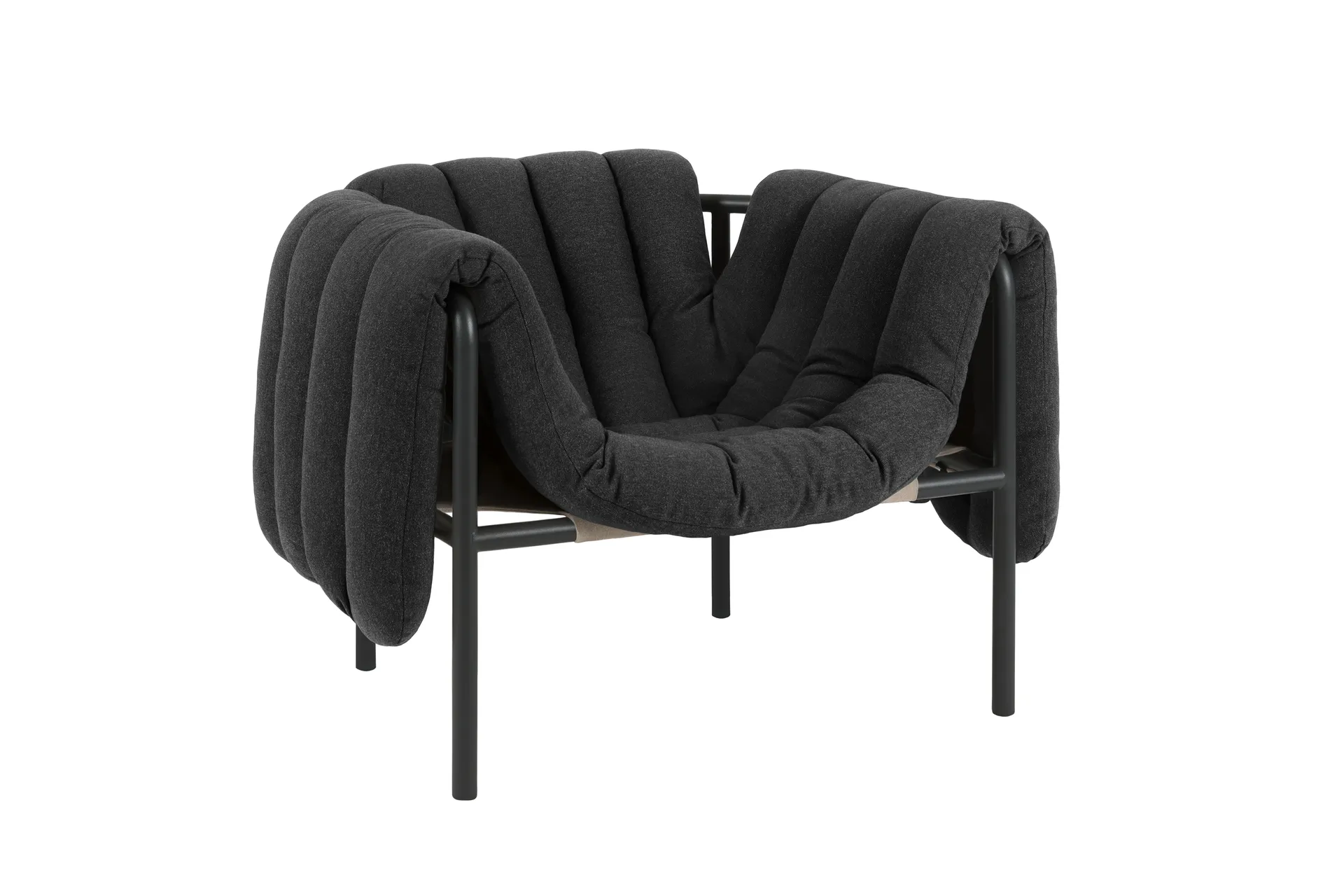 Puffy lounge fotel, Anthracite-black grey Hem
