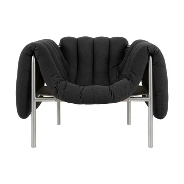 Puffy lounge fotel - Anthracite-stal nierdzewna - Hem