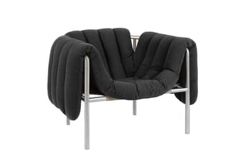 Puffy lounge fotel - Anthracite-stal nierdzewna - Hem