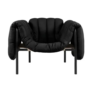 Puffy lounge fotel - Black leather-black grey - Hem