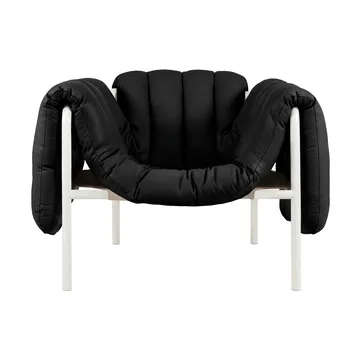 Puffy lounge fotel - Black leather-cream - Hem