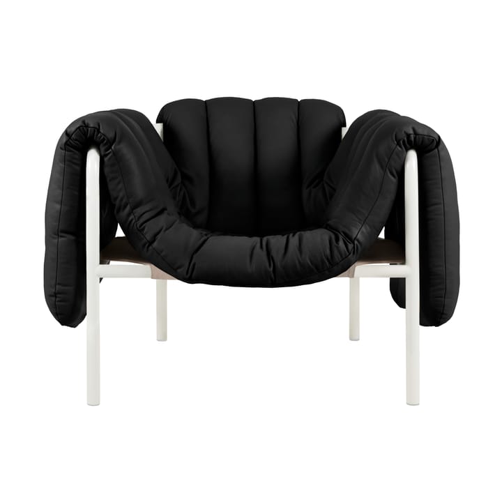Puffy lounge fotel - Black leather-cream - Hem