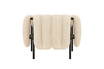 Puffy lounge fotel - Eggshell-black grey - Hem
