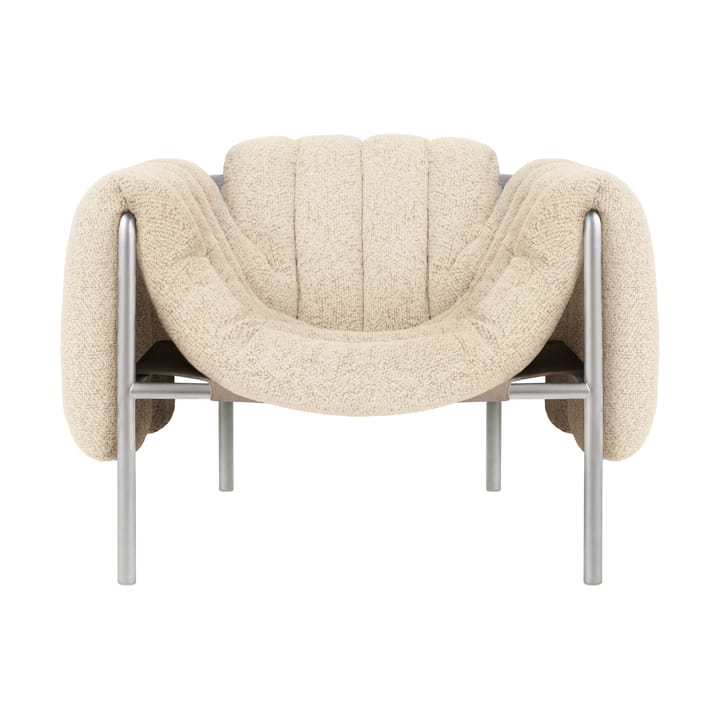 Puffy lounge fotel - Eggshell-stal nierdzewna - Hem