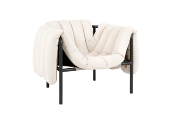 Puffy lounge fotel - Natural-black grey - Hem