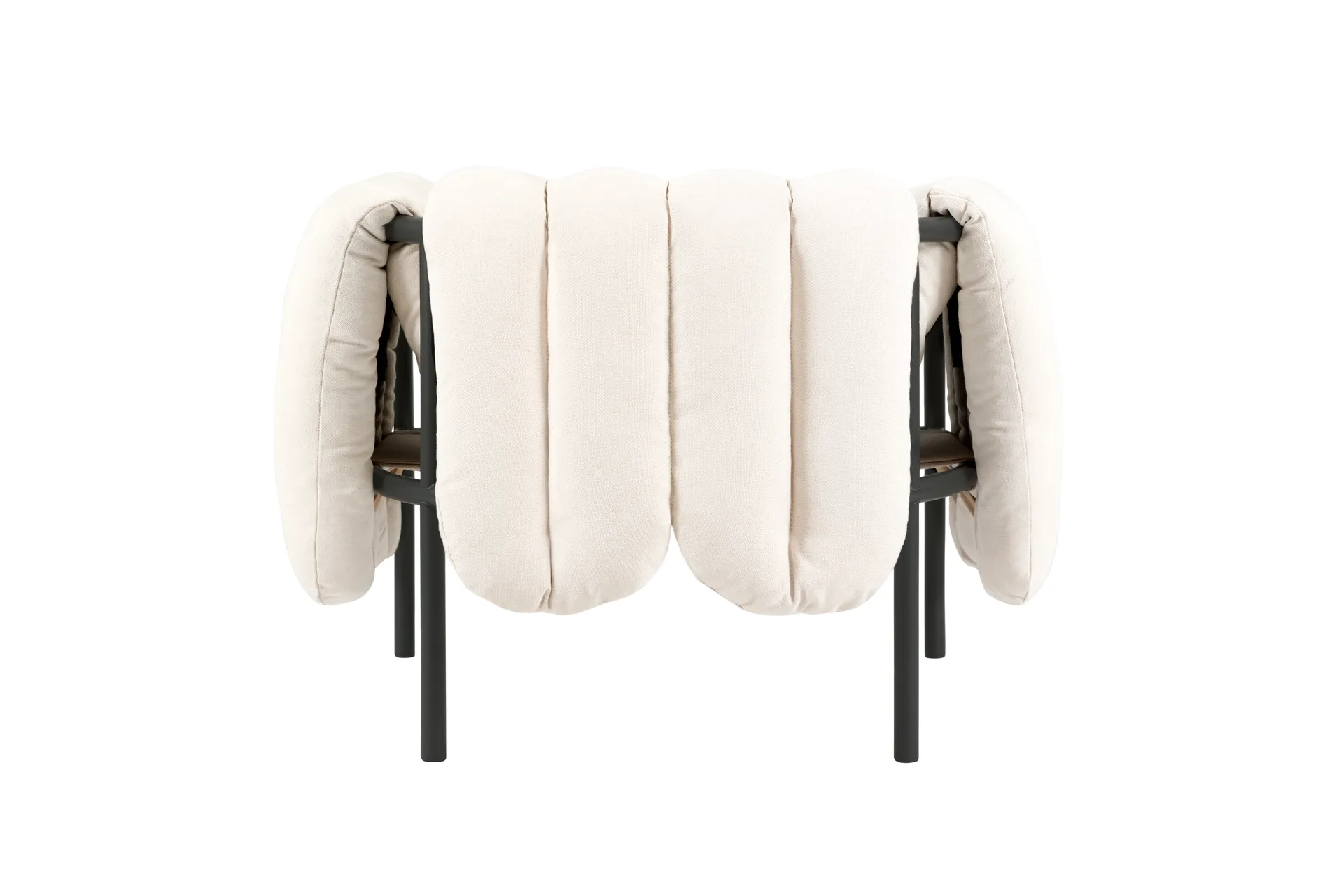 Puffy lounge fotel, Natural-black grey Hem