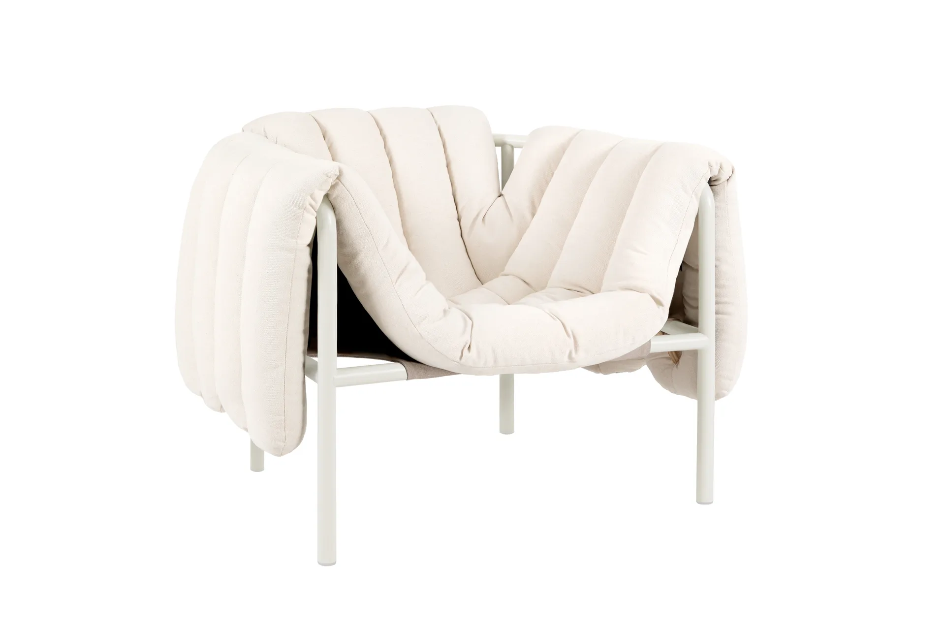 Puffy lounge fotel, Natural-cream Hem