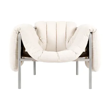 Puffy lounge fotel - Natural-stal nierdzewna - Hem