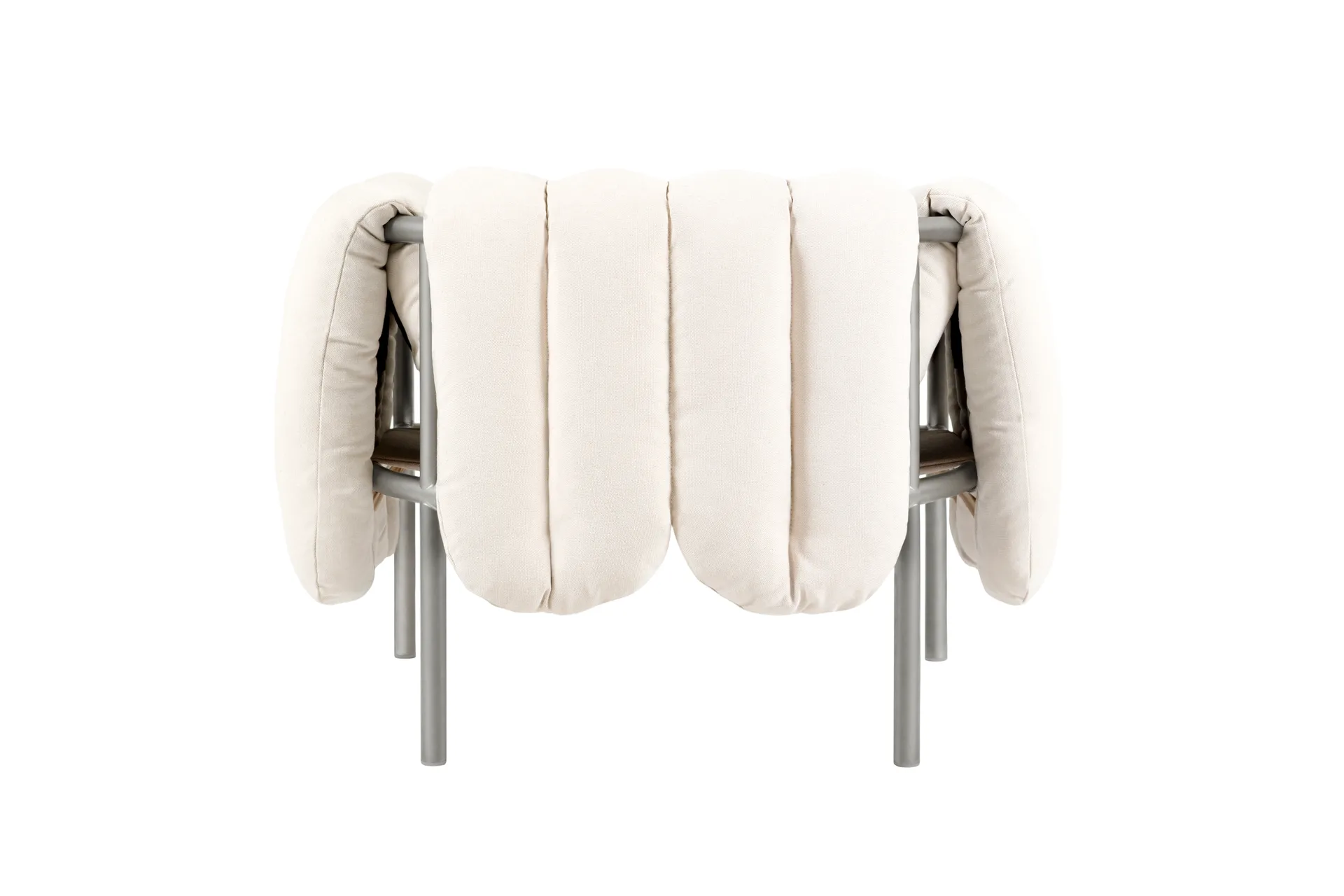 Puffy lounge fotel, Natural-stal nierdzewna Hem