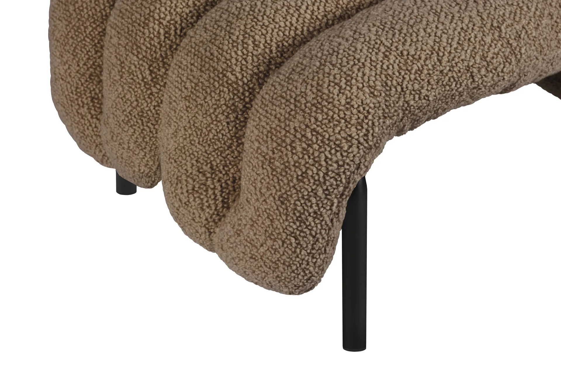 Puffy lounge fotel + otomana, Sawdust-black grey Hem