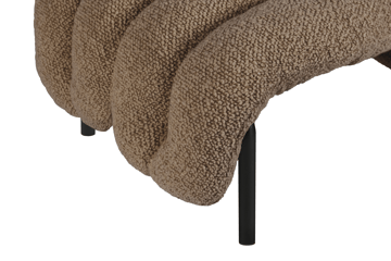 Puffy lounge fotel + otomana - Sawdust-black grey - Hem
