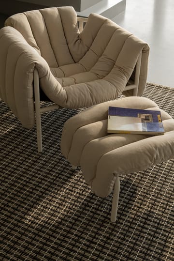Puffy lounge fotel + otomana - Sawdust-stal nierdzewna - Hem