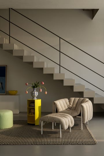 Puffy lounge fotel + otomana - Sawdust-stal nierdzewna - Hem