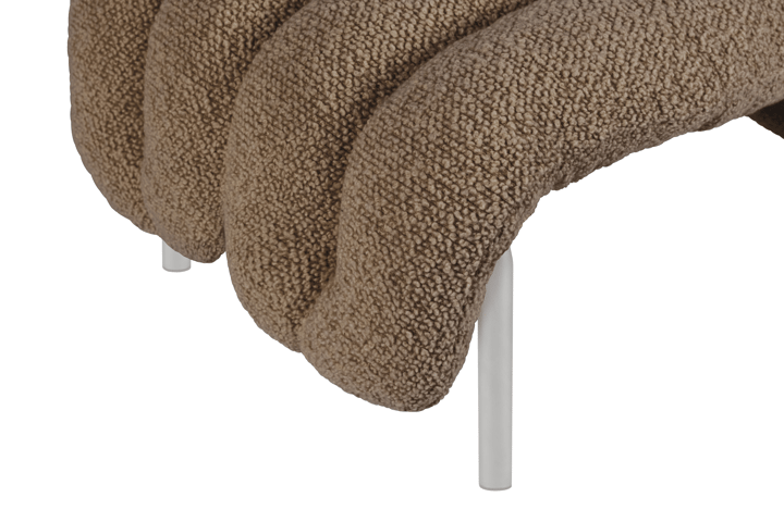 Puffy lounge fotel + otomana, Sawdust-stal nierdzewna Hem
