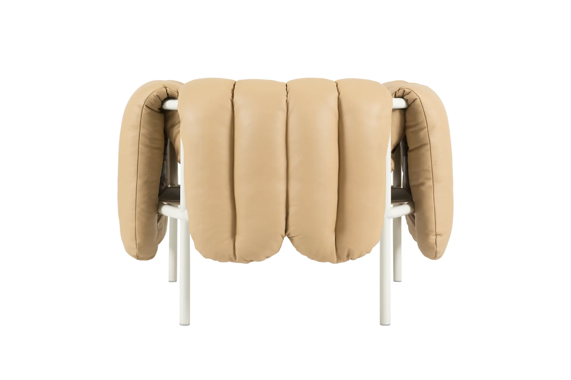 Puffy lounge fotel, Sand leather-cream Hem
