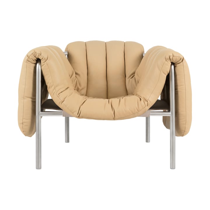 Puffy lounge fotel - Sand leather-stal nierdzewna - Hem