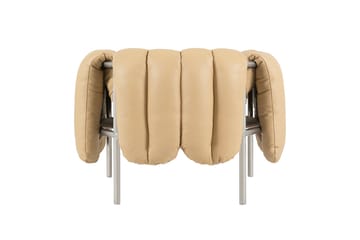 Puffy lounge fotel - Sand leather-stal nierdzewna - Hem
