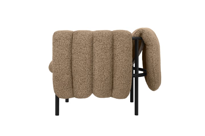 Puffy lounge fotel, Sawdust-black grey Hem