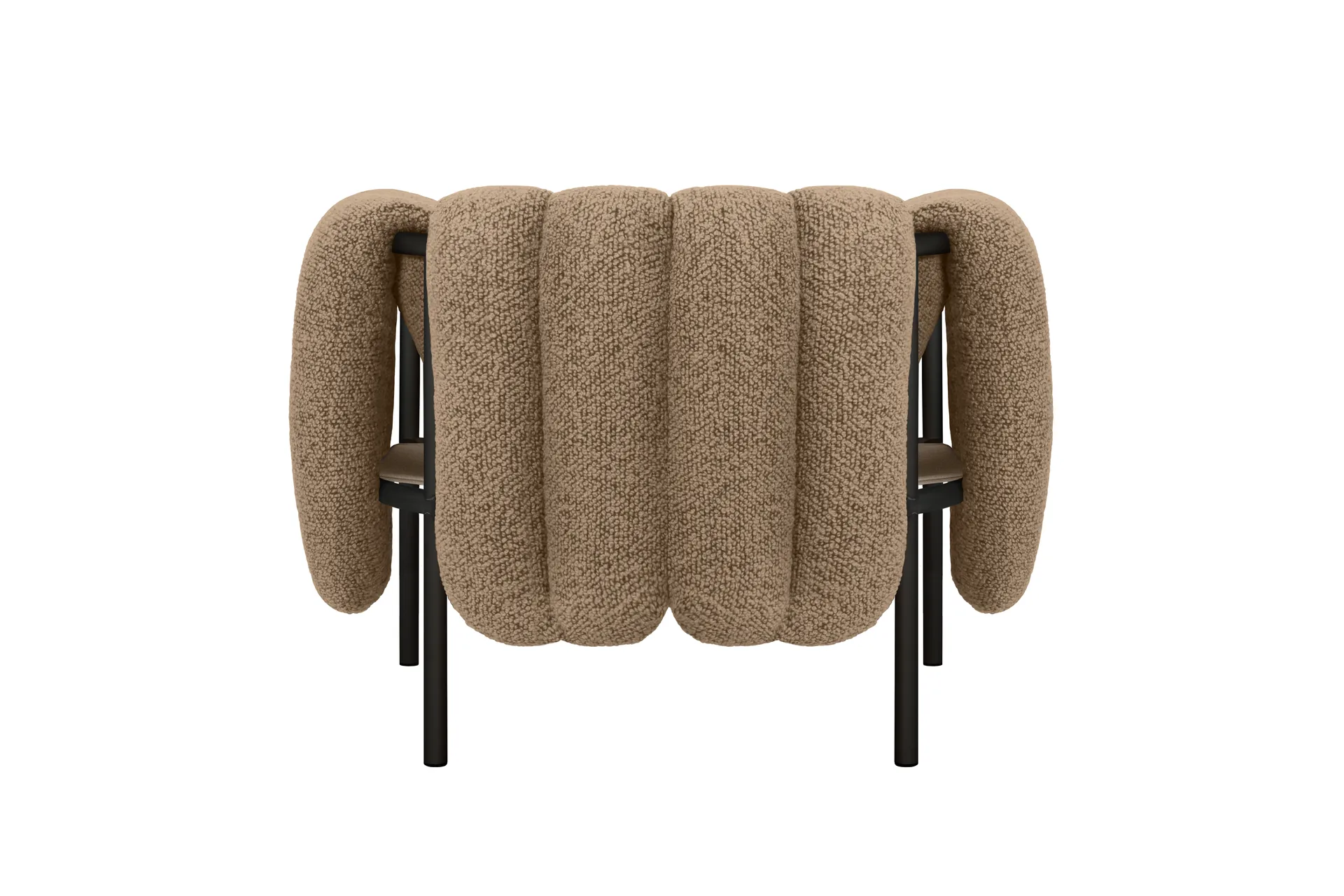 Puffy lounge fotel, Sawdust-black grey Hem