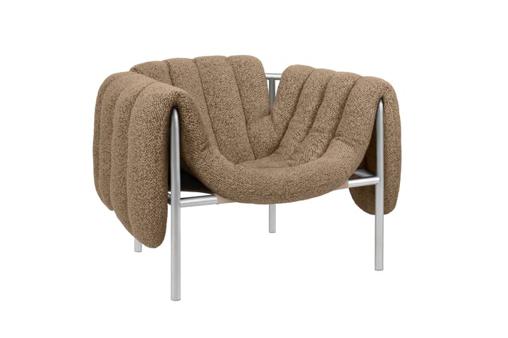 Puffy lounge fotel, Sawdust-stal nierdzewna Hem